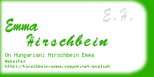 emma hirschbein business card